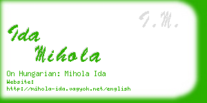 ida mihola business card